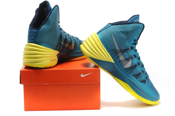 Nike presse Dates cher Hyperdunks 2013 Chaussures Homme Cyan (2)